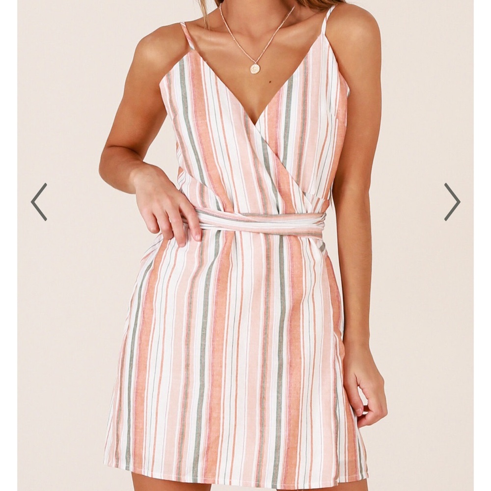 NWT DELPHINE DRESS IN ORANGE STRIPE